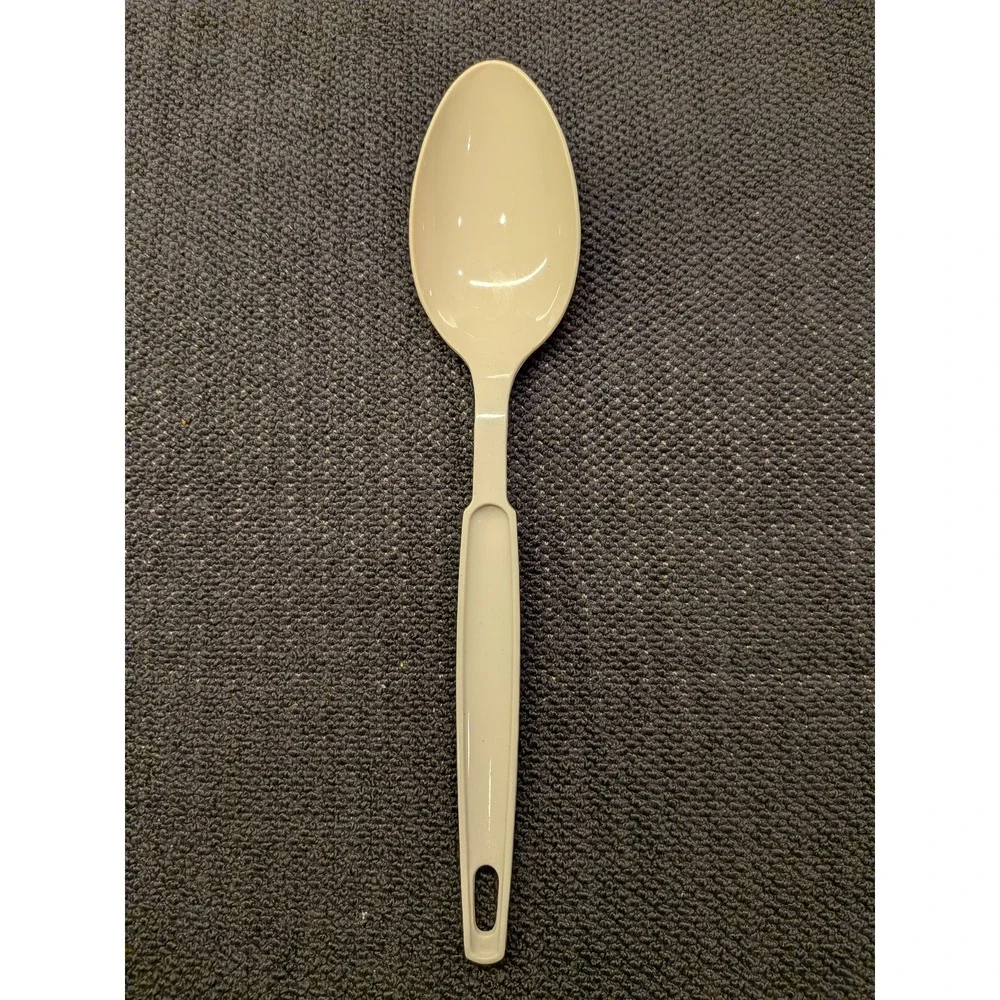 Vintage Ekco USA Almond Cream Nylon Mixing Spoon Retro Kitchen Essential